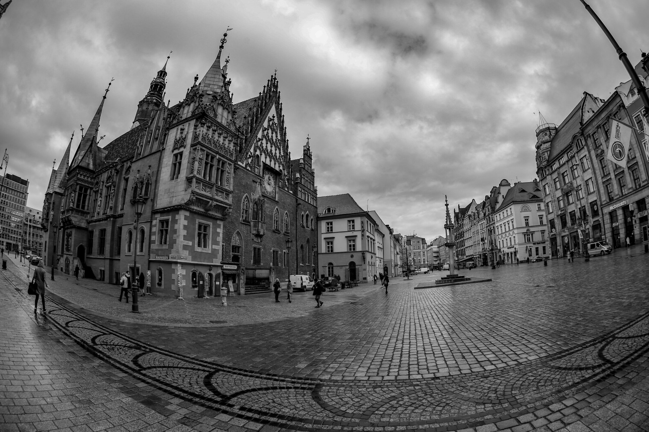 Market Square in Wroclaw, Poland, specifically the Old Town Hall which currently houses the Museum of Bourgeois Art
